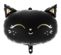 Preview: XL Folienballon Figur - Schwarzer Katzenkopf - 48cm x 36 cm